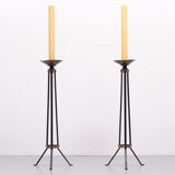 Torchères hollandaises art déco laiton grande église  années 1930