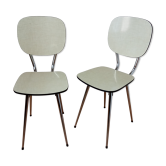 Pair of chairs in formica 1960