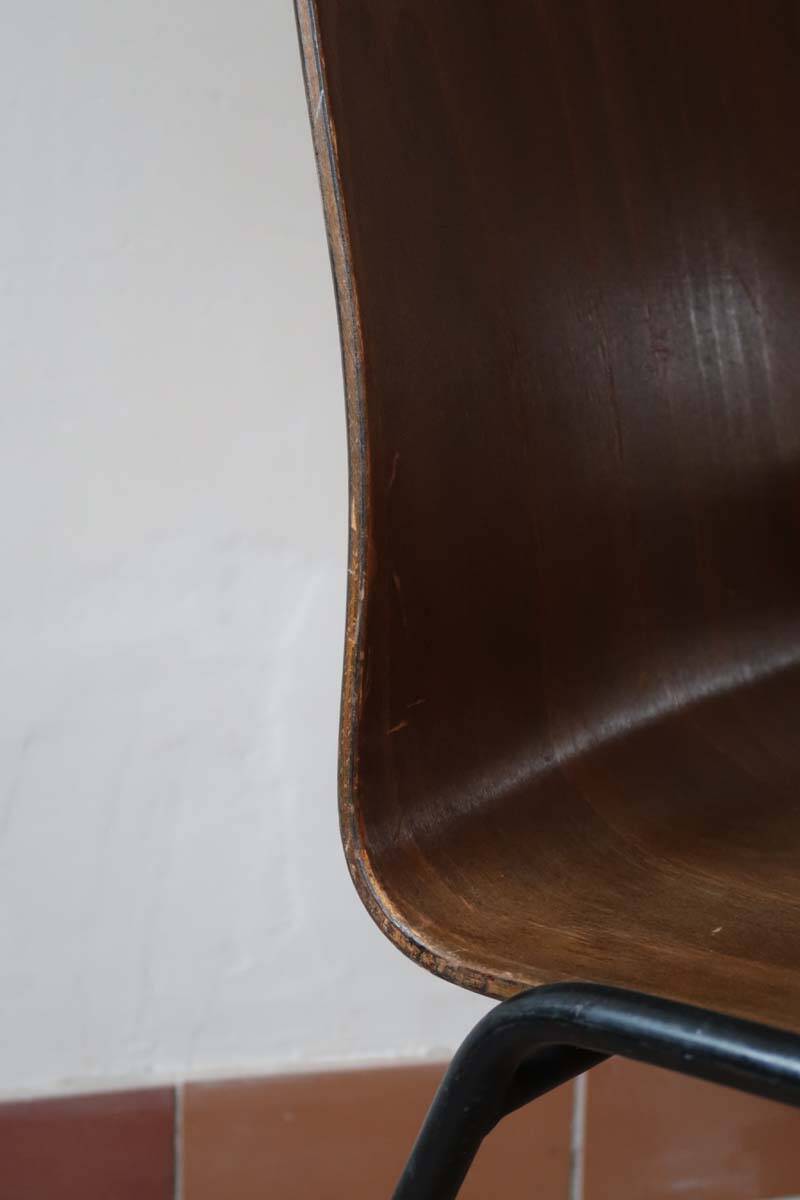 set of 10 vintage stackable chairs