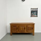 1950s Brutalist Sideboard in Solid Elm