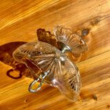 Vintage chiseled glass cup