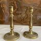Pair of brass candle holders