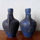 Pair of vintage blue ceramic jugs