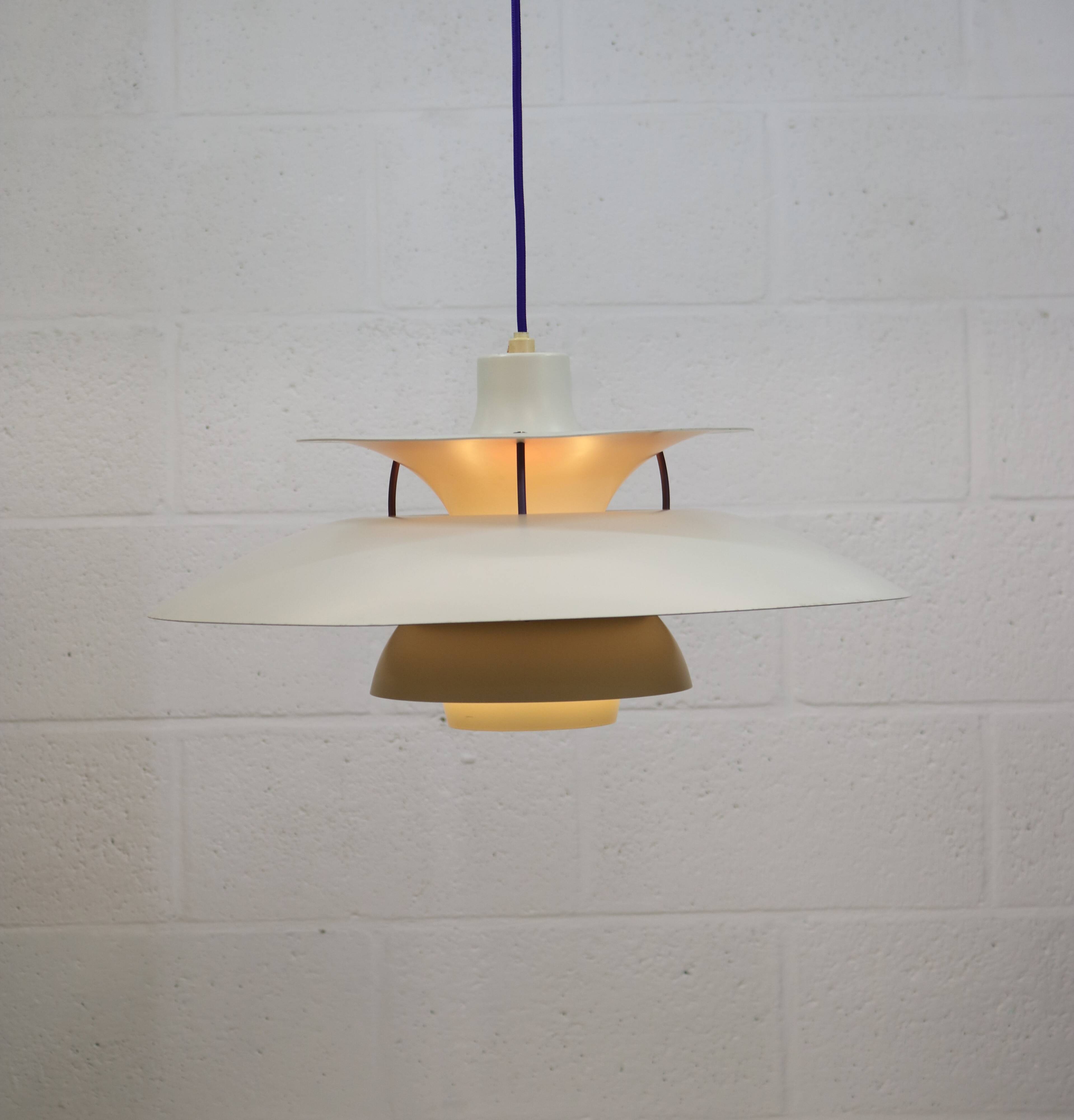 The genuine Danish item - PH5 pendant - original white colour - Louis Poulsen
