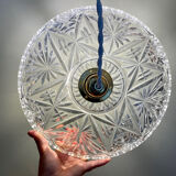 Vintage glass lampshade pendant light - tableware collection -