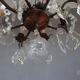 Hanging crystal chandelier and bronze 1900