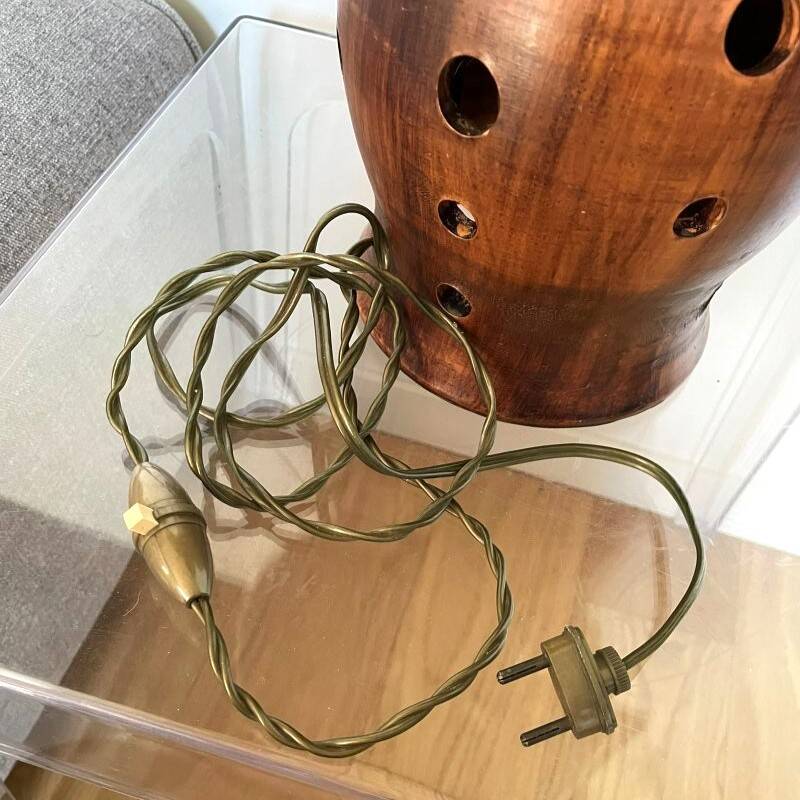 1970s ceramic lamp in the style of georges pelletier.