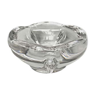 Daum ashtray France in crystal of polylobed shape mergotier cup signed