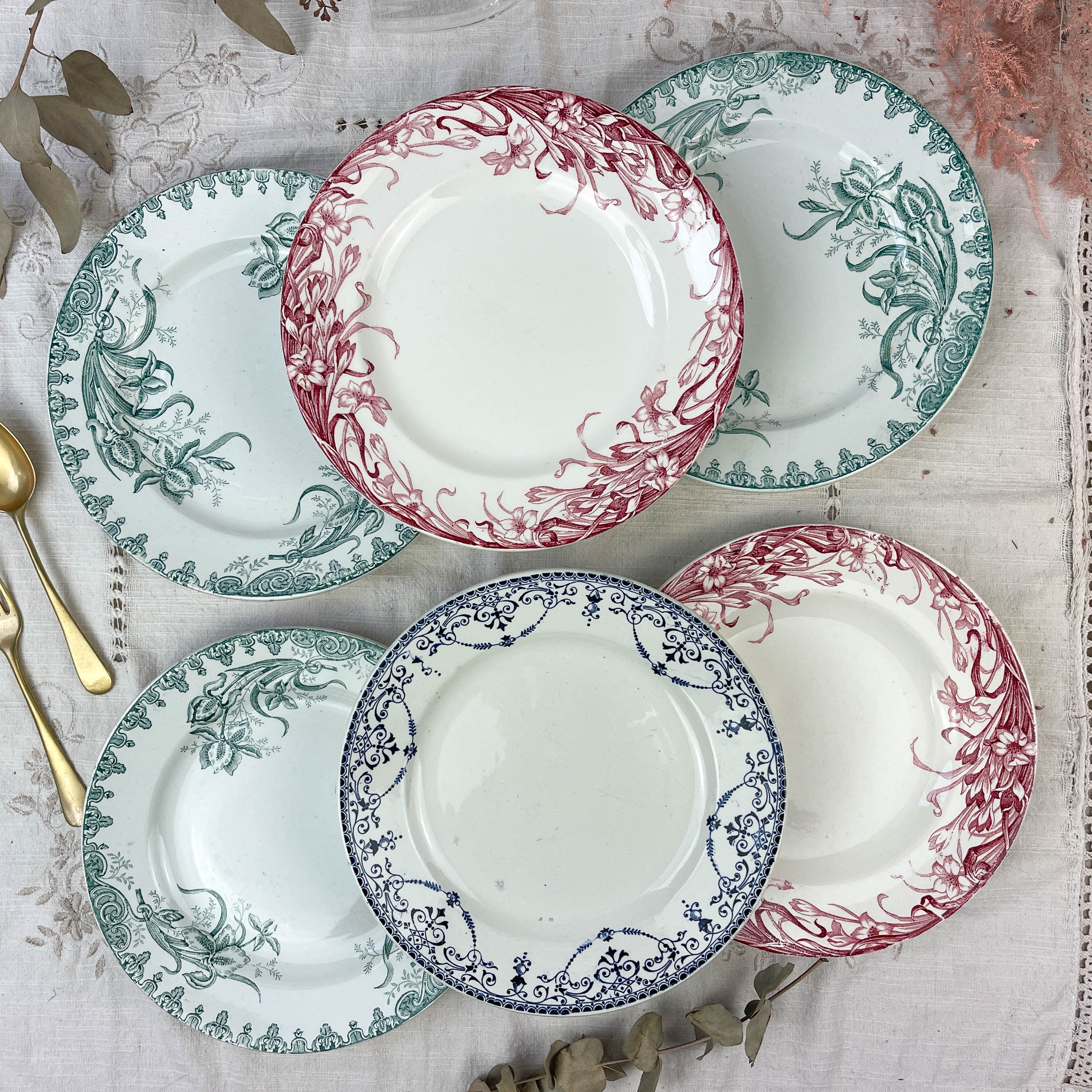 6 flat plates Earth of iron mismatched