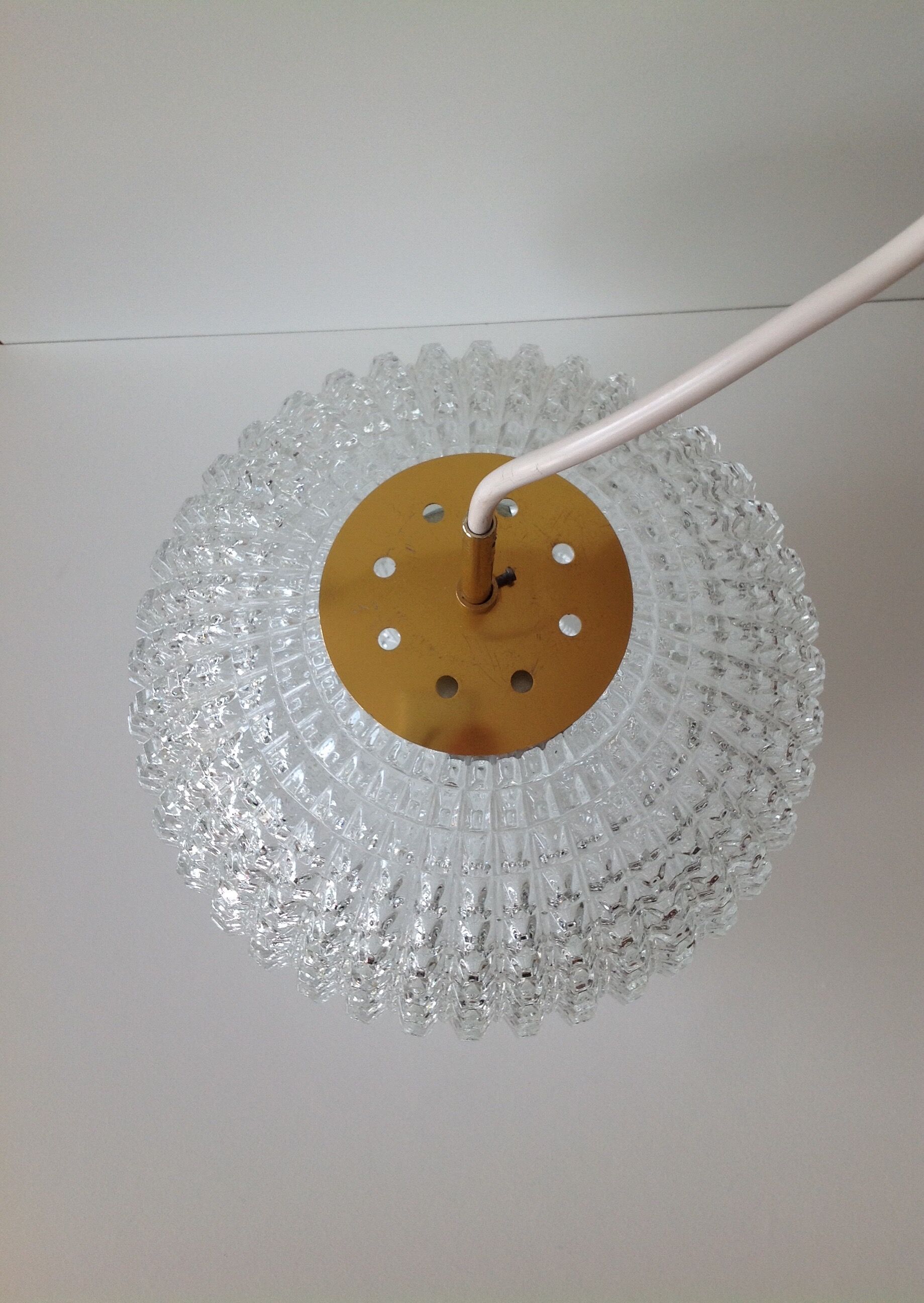 Suspension boule verre vintage