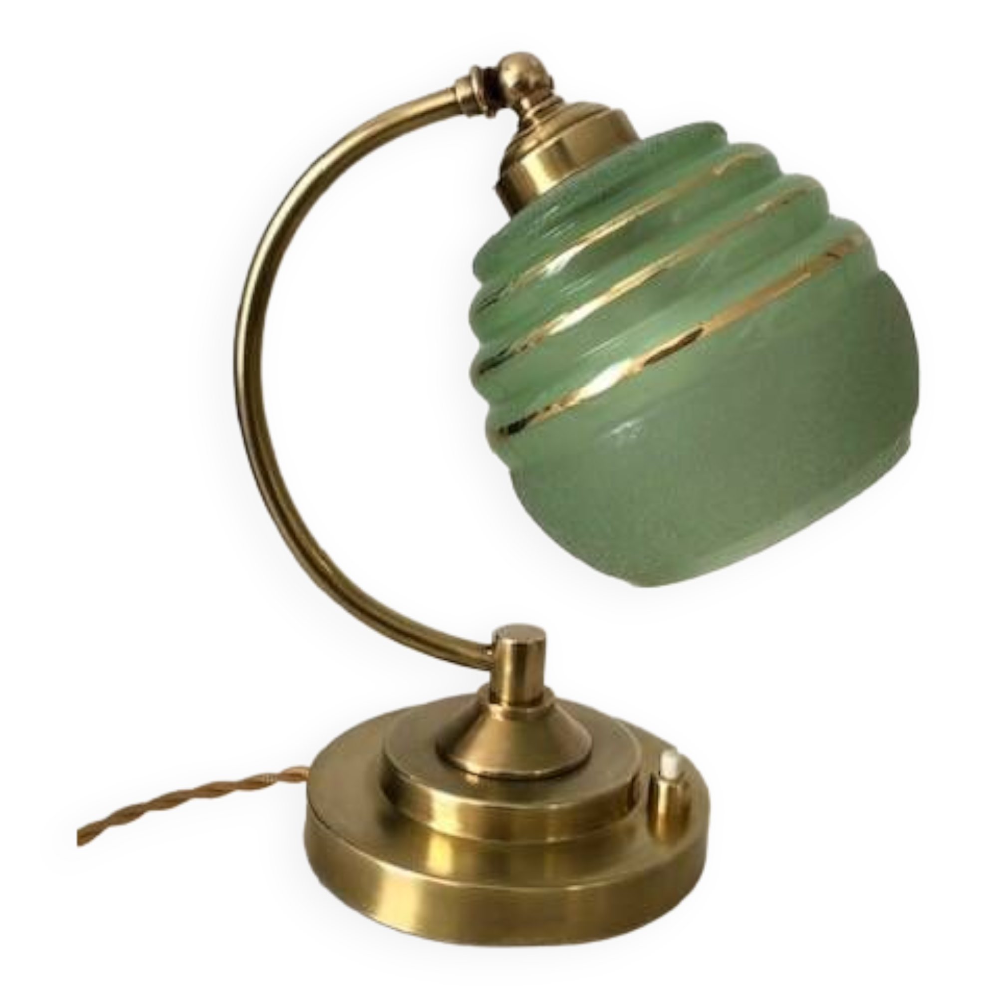 Old art deco brass lamp