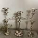Candelabres en métal argenté - Ensemble de 3 pièces élégantes