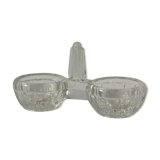 Salière vintage en verre clair