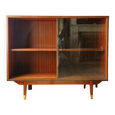 Enfilade wall vitrine in veneered teak from the 1960s.
