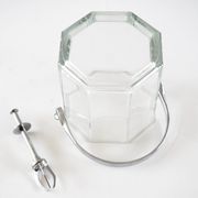 Seau à glace en verre octogonal