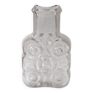 Vase en verre pressé sur les rochers par Heiner Düsterhaus / Walther Glas / 1972