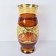 Egermann Czech crystal vase Bohemia Hand painted, gilded, circa 1980s.