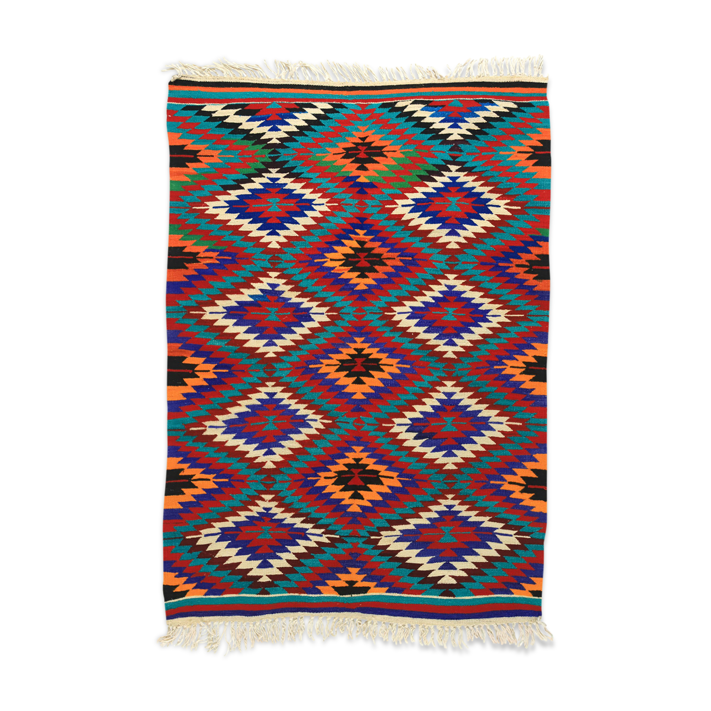 Anatolian handmade kilim rug 184 cm x 136 cm