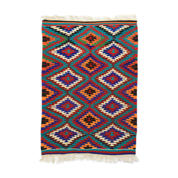 Anatolian handmade kilim rug 184 cm x 136 cm