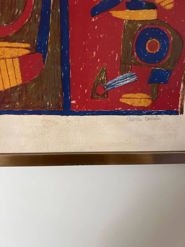 Lithographie Pierre Courtin 1970