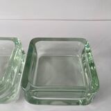 Solid square ashtray made of thick glass