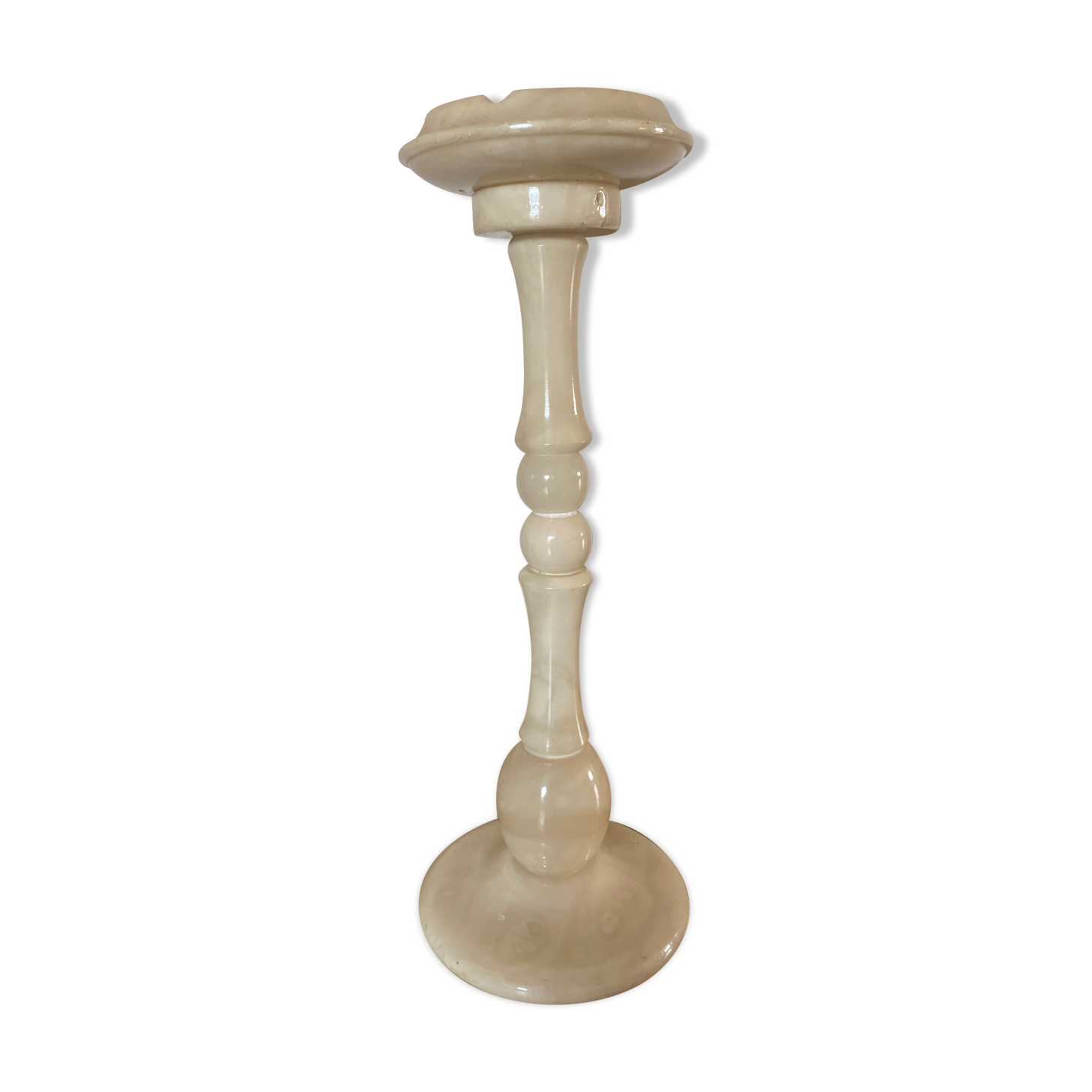 Vintage alabaster standing ashtray