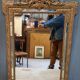Mirroir doré de cheminnee style Louis XVI