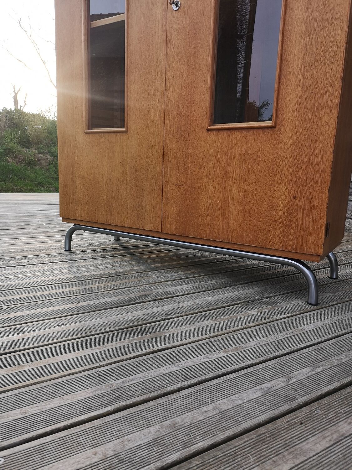 Vintage glazed school cabinet