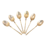 Tableware, suite of 6 small silver spoons early twentieth century