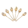 Tableware, suite of 6 small silver spoons early twentieth century
