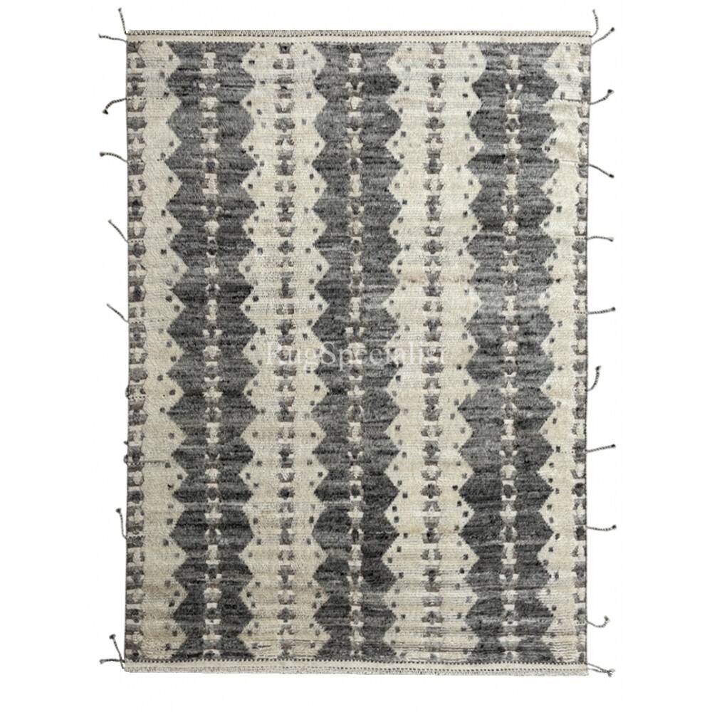 Modern Moroccan style Handmade Rug. 100% Natural Wool. Custom Options Available
