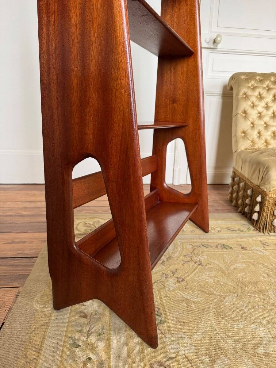 1950s Pierre Cruège Mahogany Bookcase - 20th Century
