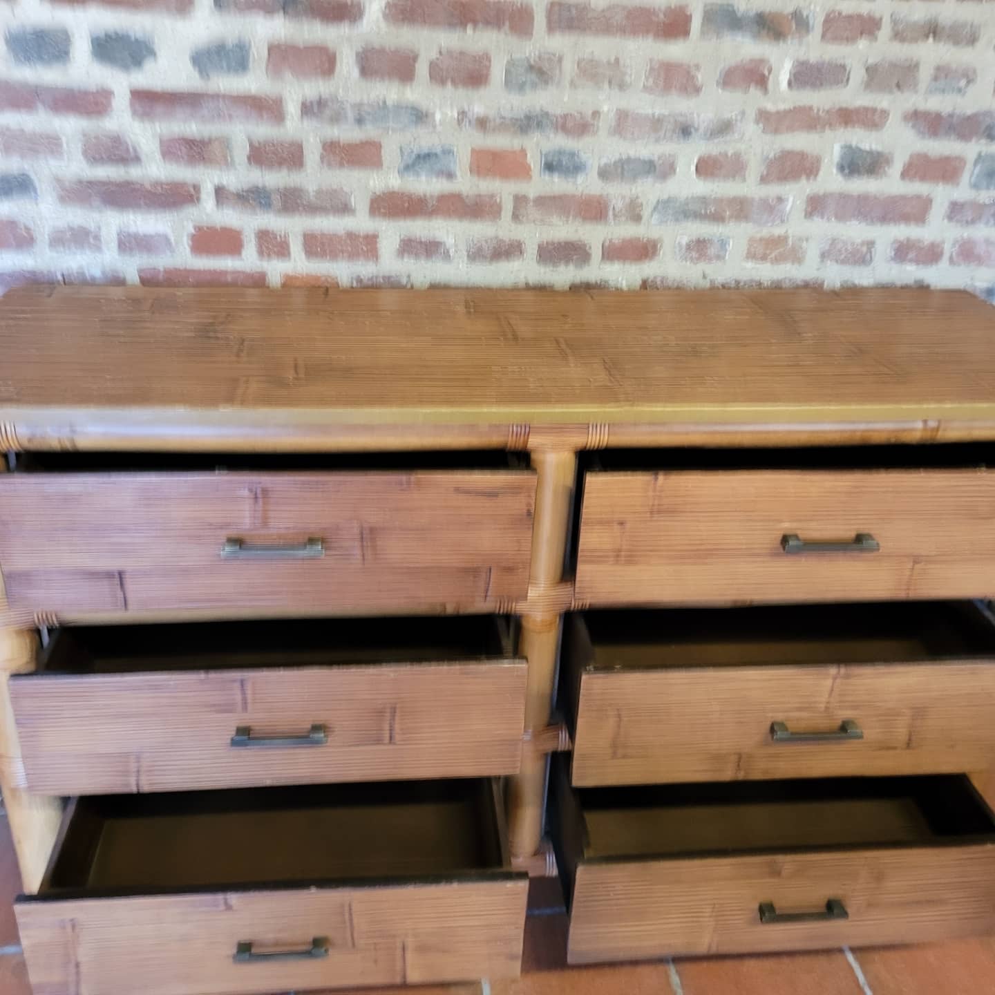 Bamboo chest of drawers