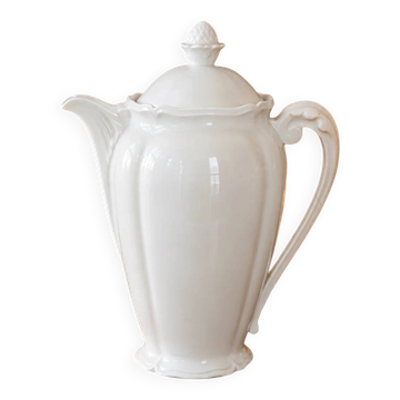 Cafetière en porcelaine blanche de Limoges – Ancienne Manufacture Royale