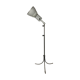 Industrial lamp on wrought iron tripod feet