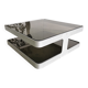Vintage coffee table design 1970's brushed aluminum