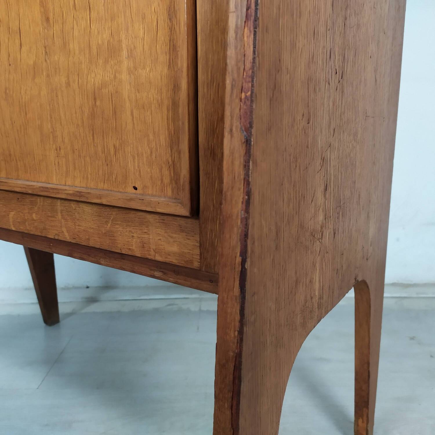 Vintage oak secretary shelf