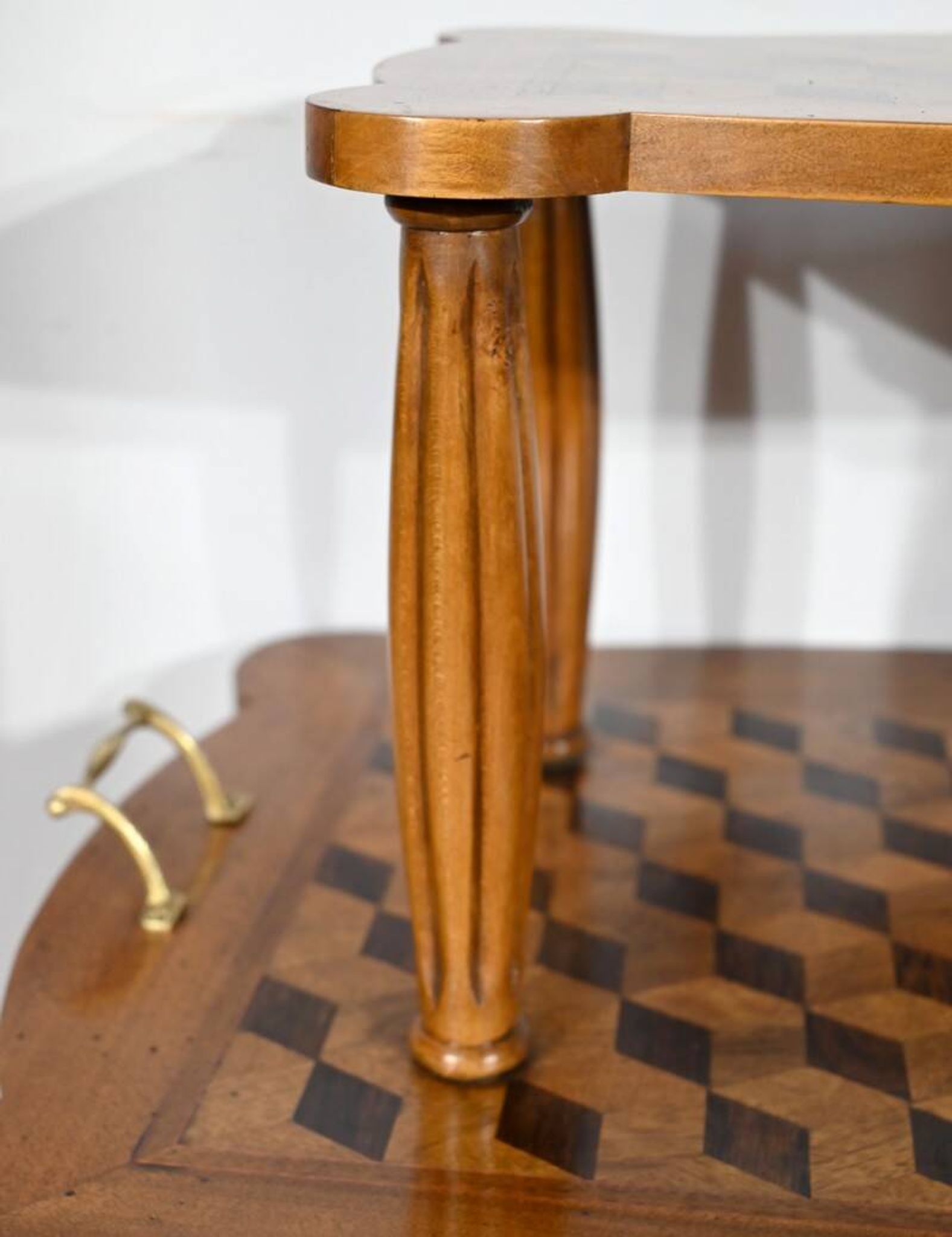 Walnut and Rosewood Marquetry Service Table – 1940