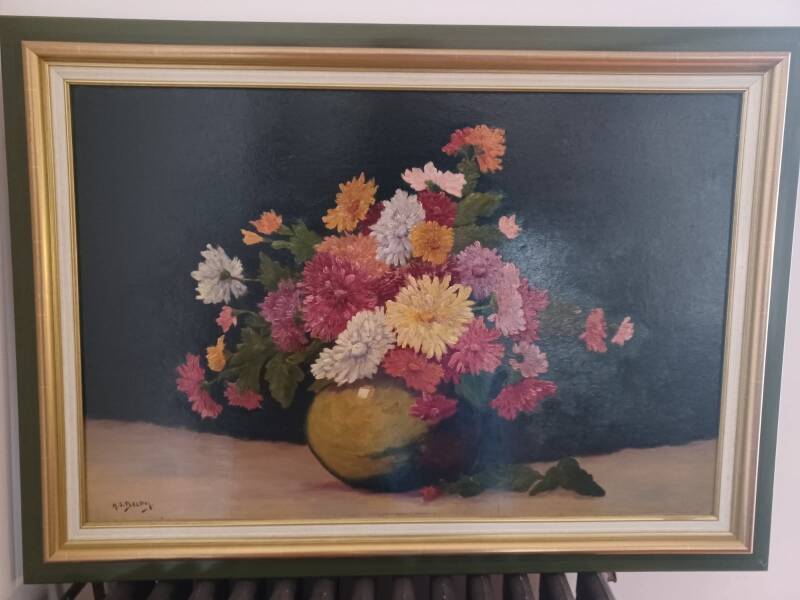 Magnificent painting - still life bouquet by Henri Jacques Delpy