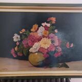 Magnifique tableau - nature morte bouquet de Henri Jacques Delpy