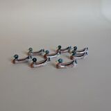 Set of 8 ceramic duck knife rests