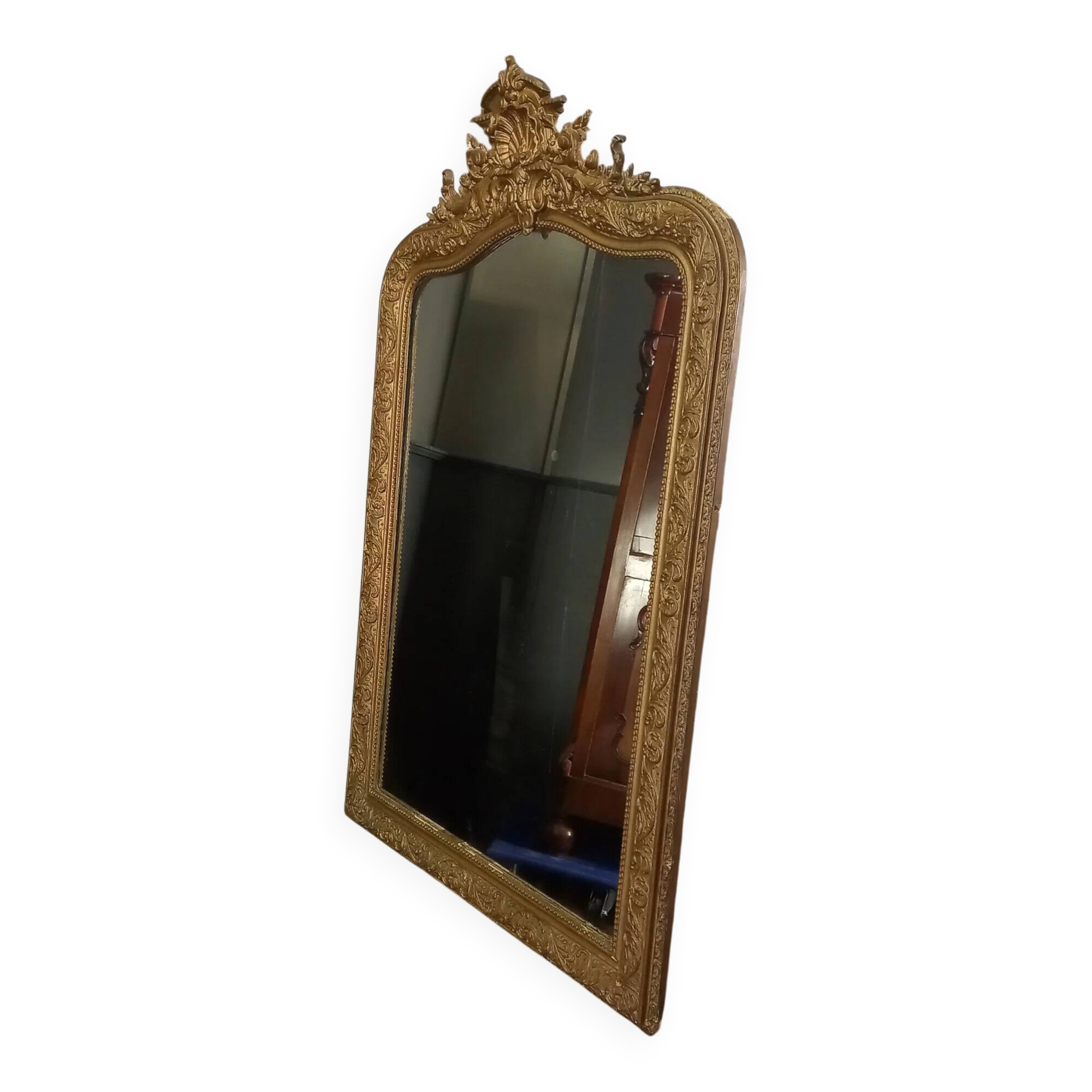 Antique French mantel mirror Louis Philippe style