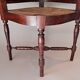 Paire de fauteuils d'angle paillés Jungerstil en acajou 1900.