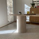 Travertine dining table