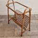 Rattan Magazine Rack, Bamboo, France 1975