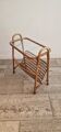 Rattan Magazine Rack, Bamboo, France 1975