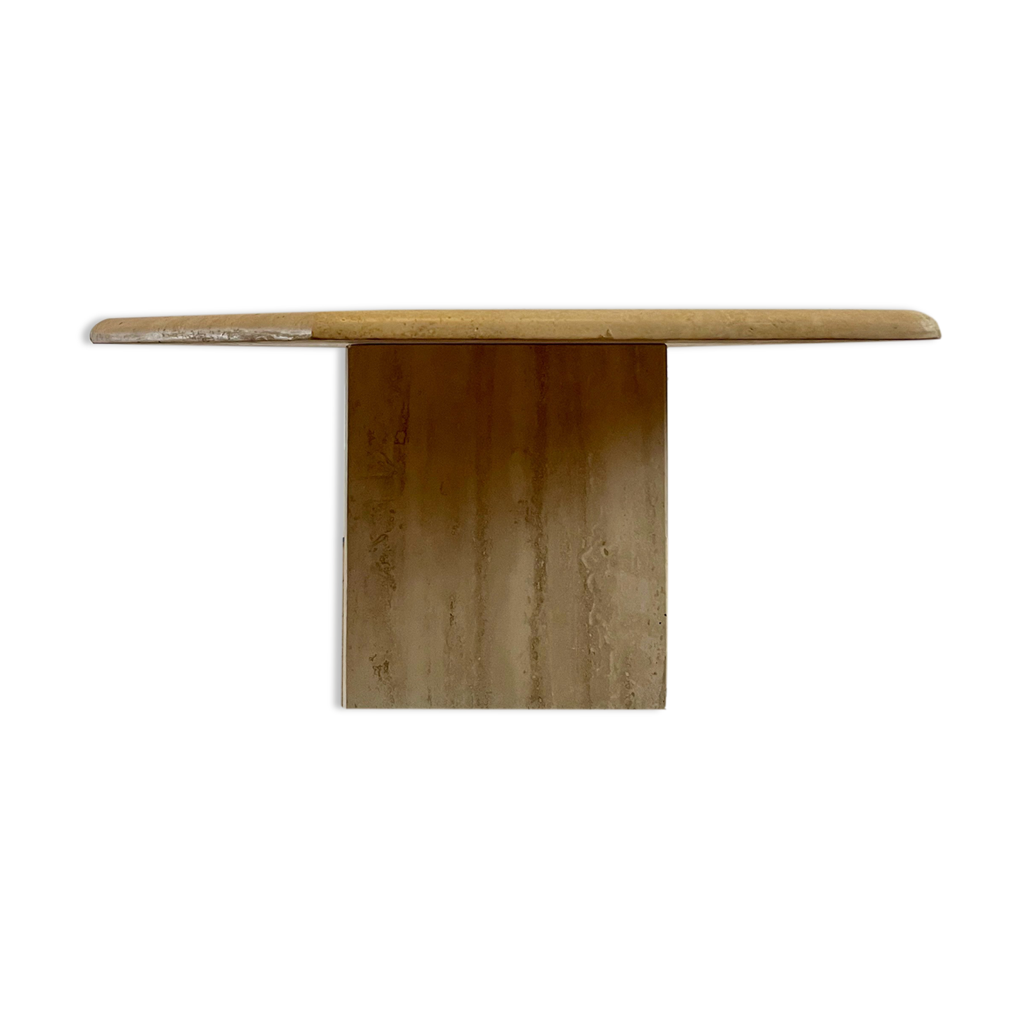 Travertine side table