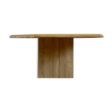 Travertine side table