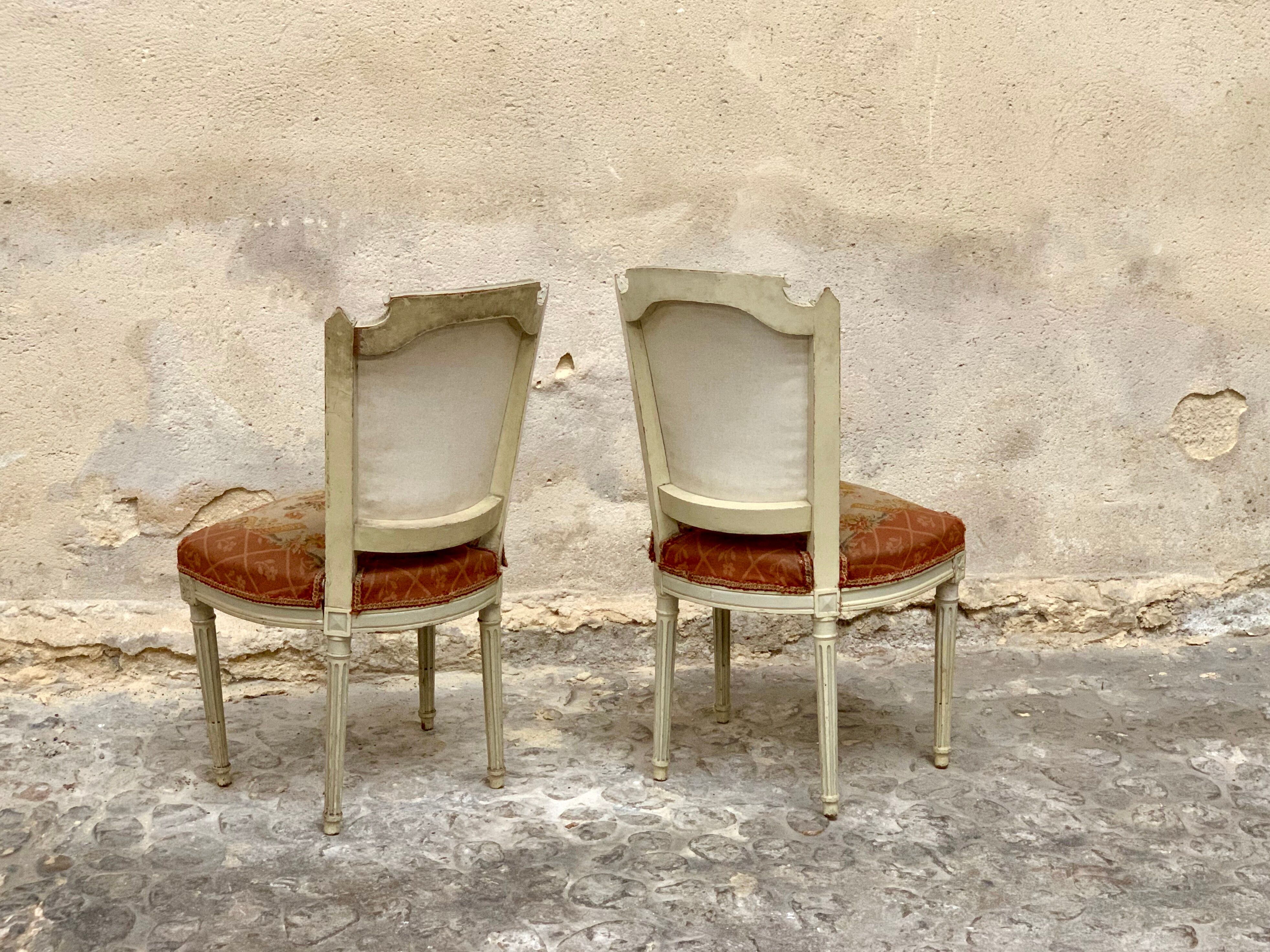 Pair of Louis XVI style chairs