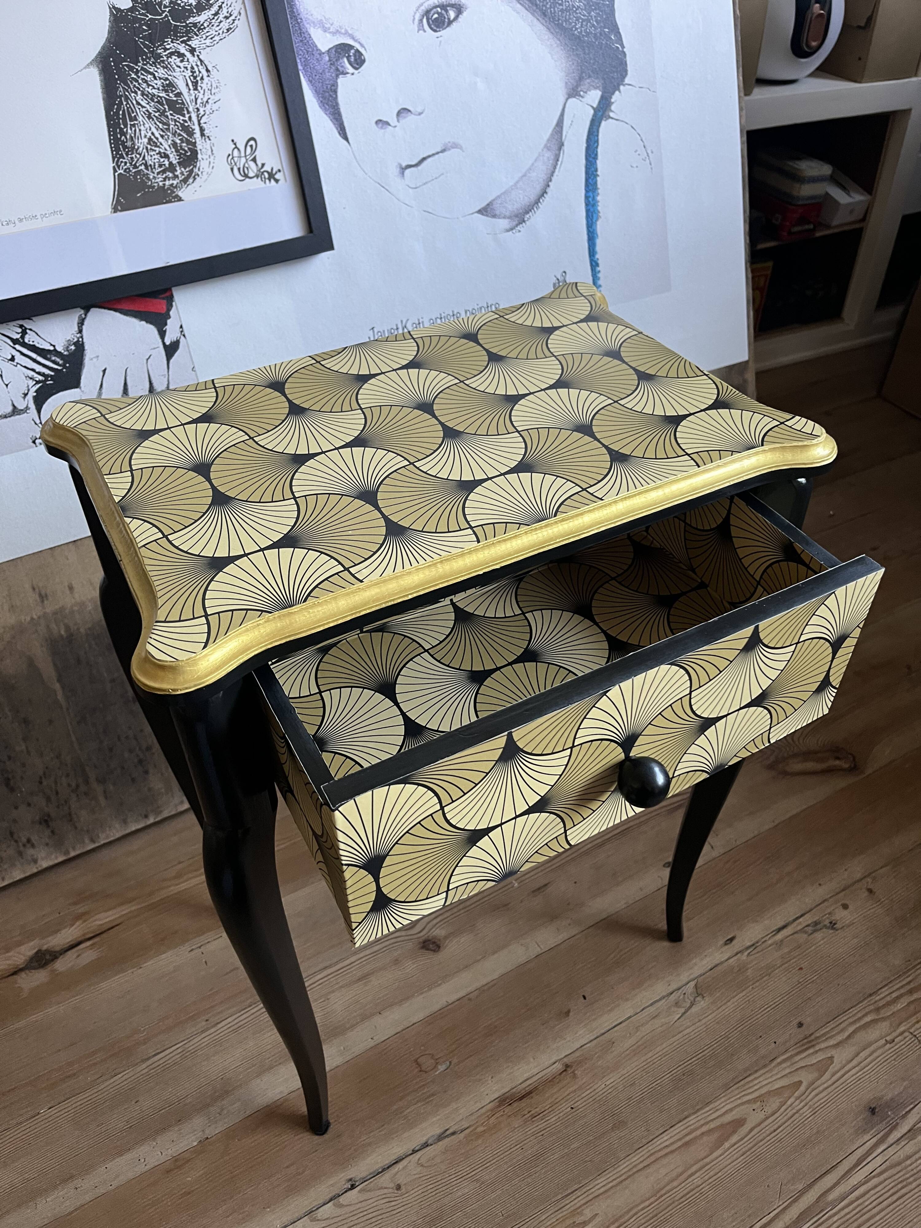 Table De Chevet Ancienne Relookee